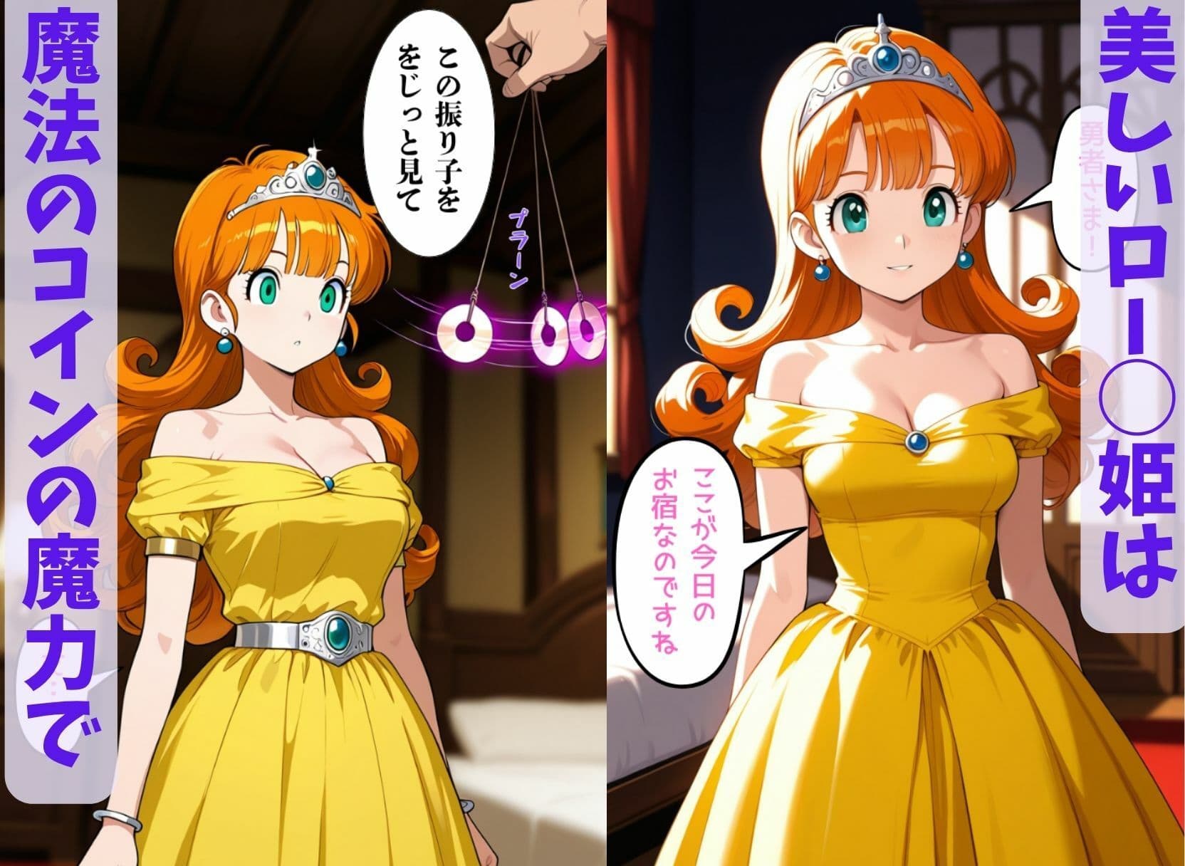 DQ催● ロー◯姫に催◯掛けて エロエロに操る編 サンプル 1