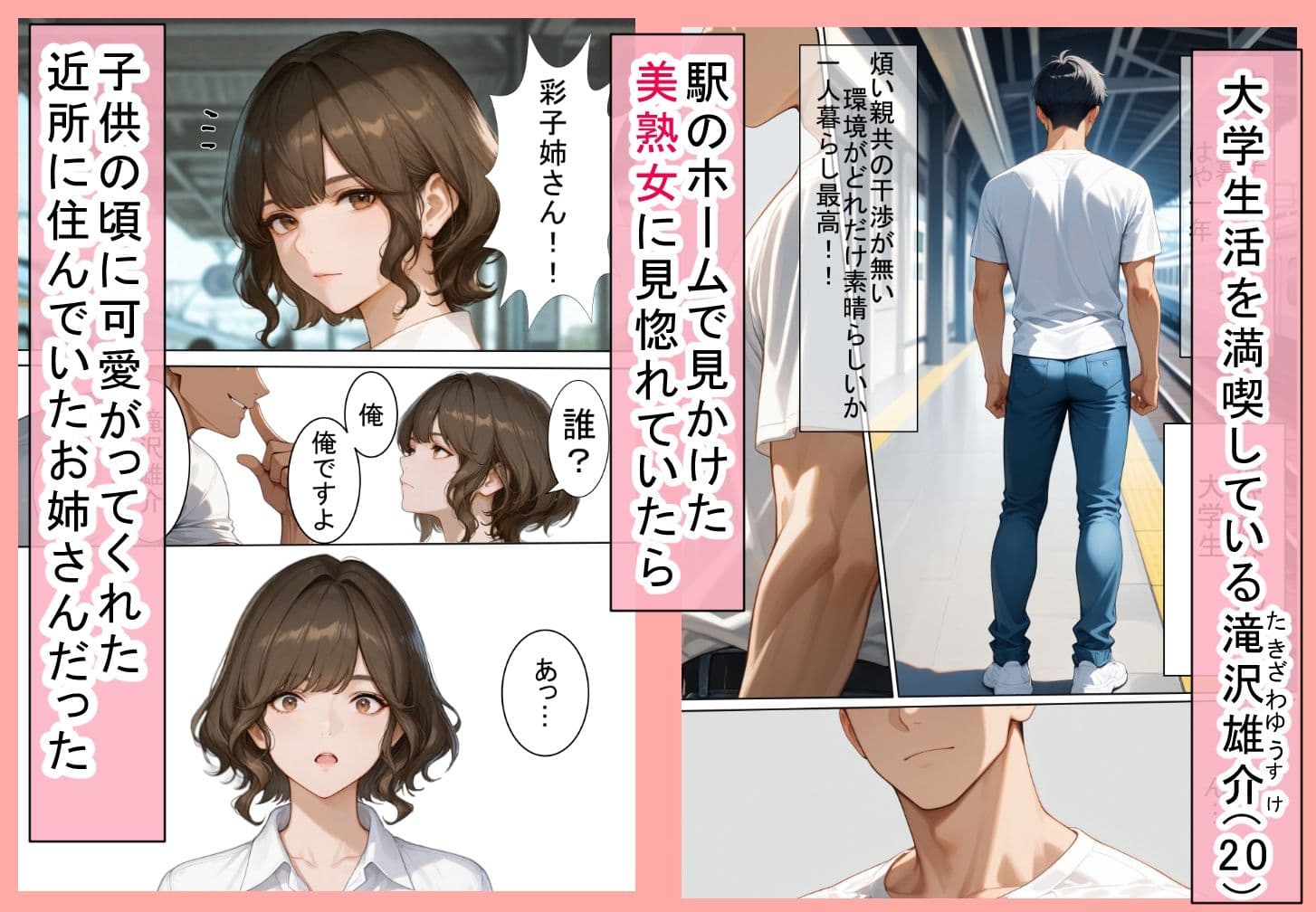 子供の頃に可愛がってくれた憧れのお姉さんと再会してNTRした話 サンプル 1