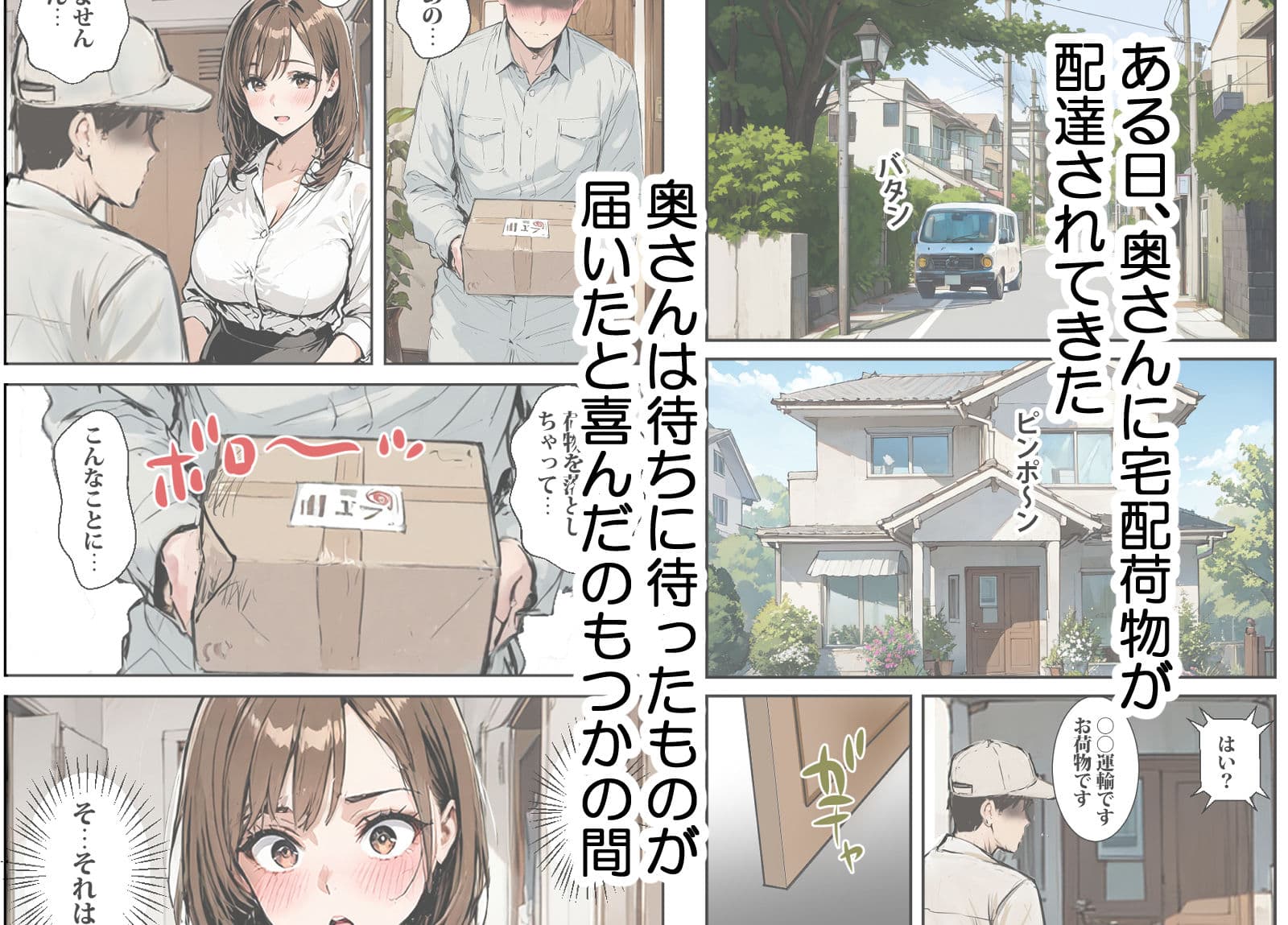 宅配荷物を落としただけなのに… サンプル 1
