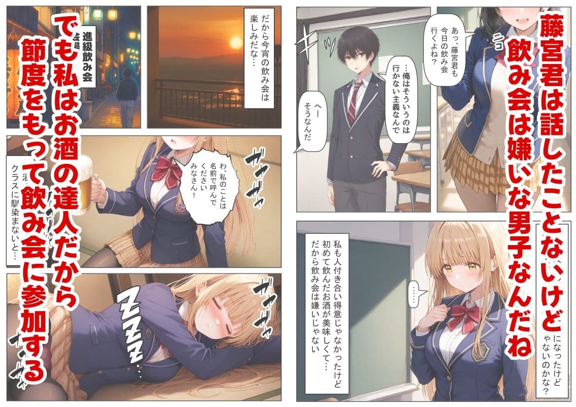 学生も飲酒が可能になったけど毎回、酔ってお持ち帰りされる【天使様】のHな話 サンプル 2