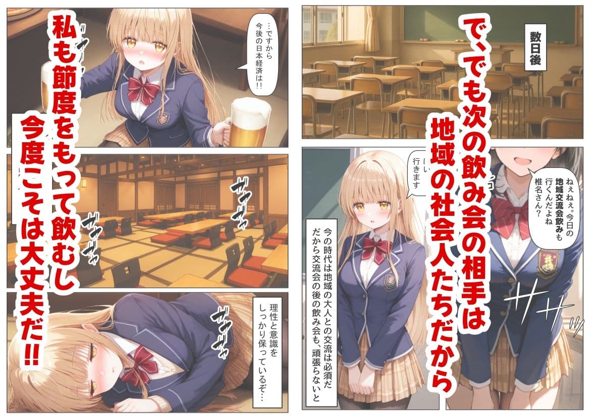 学生も飲酒が可能になったけど毎回、酔ってお持ち帰りされる【天使様】のHな話 サンプル 7