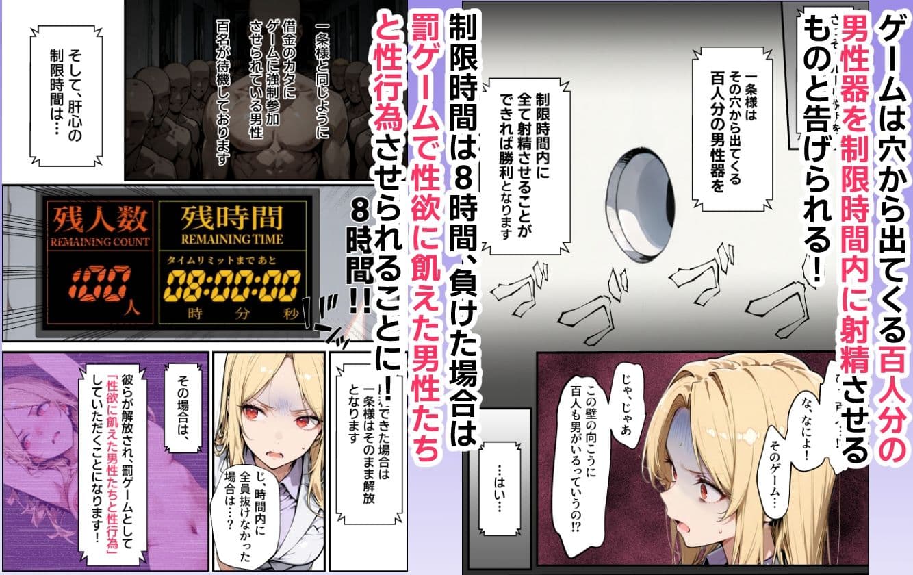 ホス狂い女社長、おち〇ぽ100本抜かないと出られない部屋、全員抜くまで帰れません! サンプル 4
