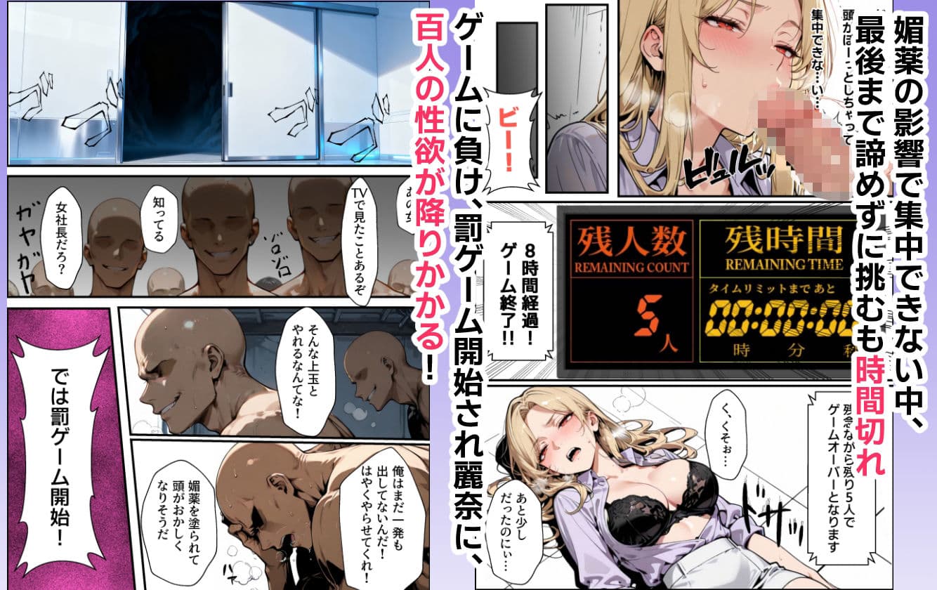 ホス狂い女社長、おち〇ぽ100本抜かないと出られない部屋、全員抜くまで帰れません! サンプル 8