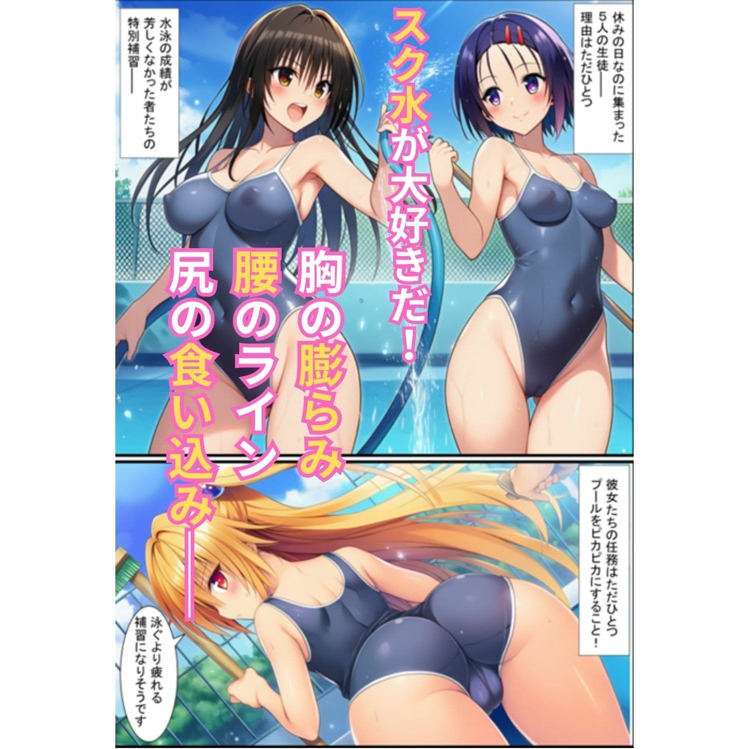 密着個室スク水ハーレム指導録！教え子5人に生ハメSEXしまくった話 サンプル 1