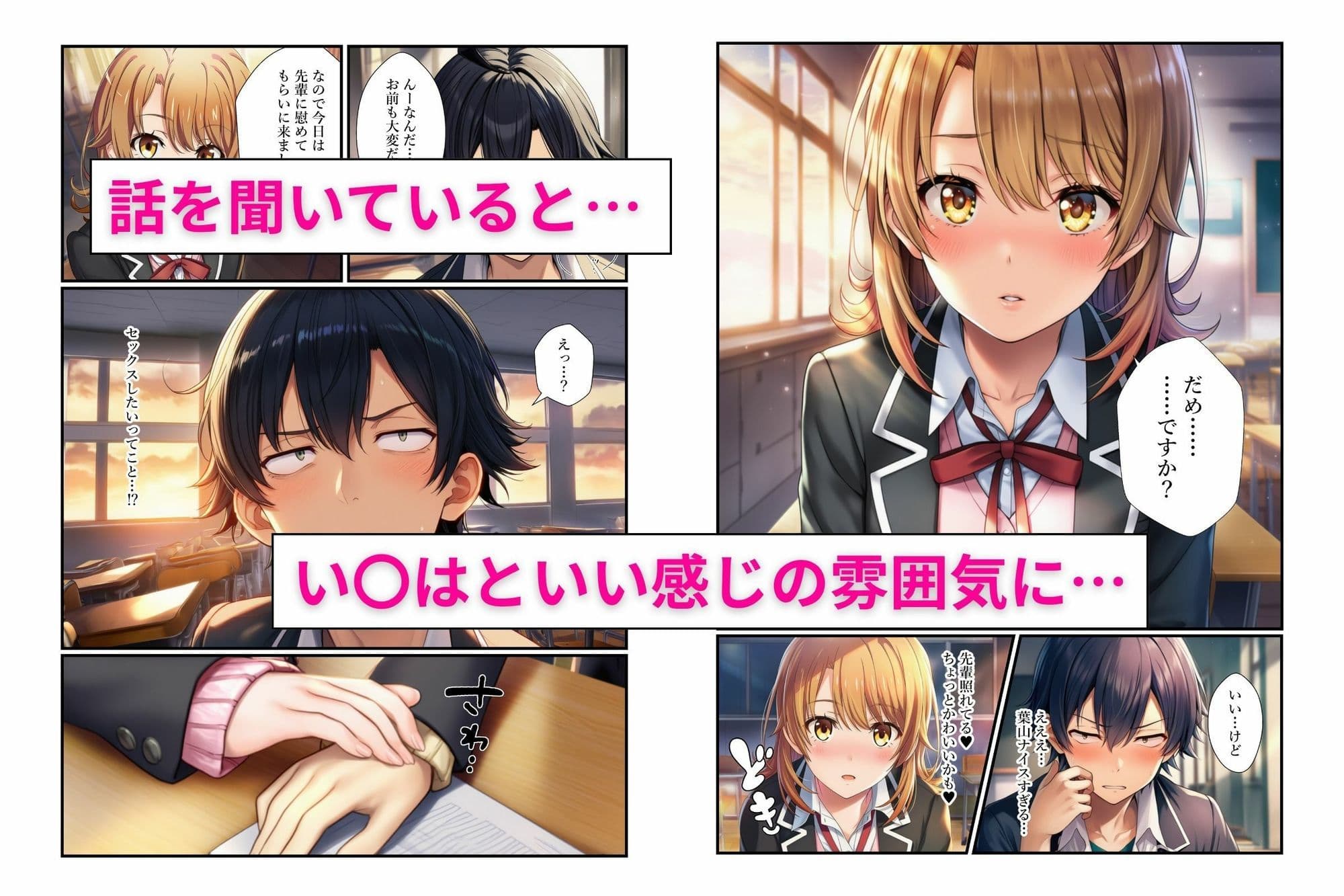 俺ガイル学校でヒロイン3人の愚痴を聞いていたらキスハメ中出しする関係になっちゃった話 サンプル 2