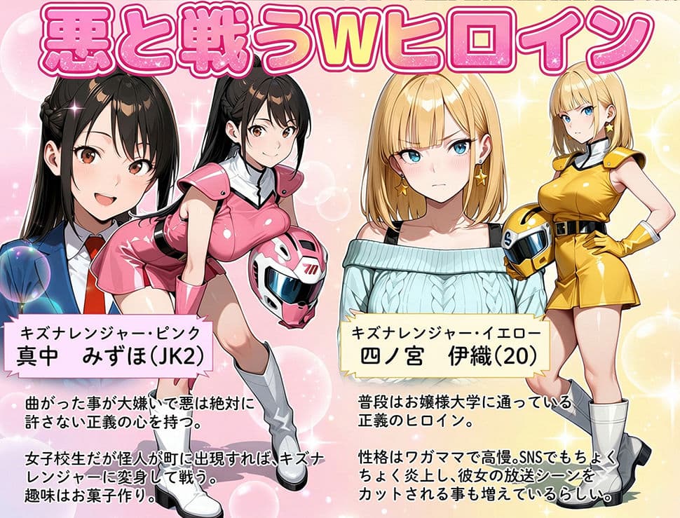 正義の戦隊ヒロイン！無限ハードSEXで戦えないほど快楽依存に調教され悪の組織に完堕ちする！・前編 サンプル 2