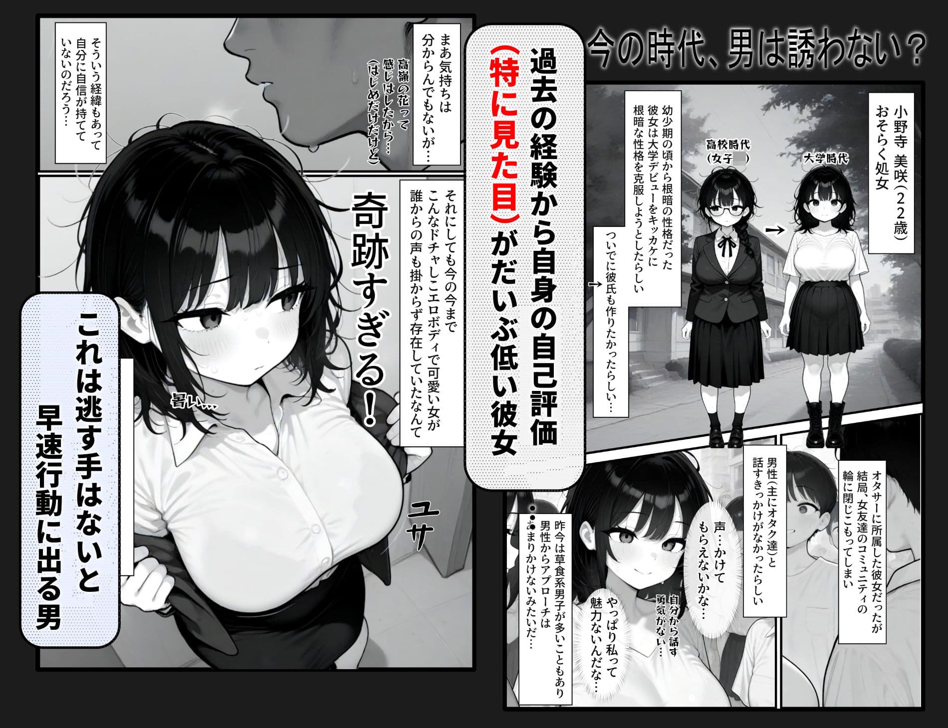 見た目の自己評価が低い新卒ダマしちゃった サンプル 2