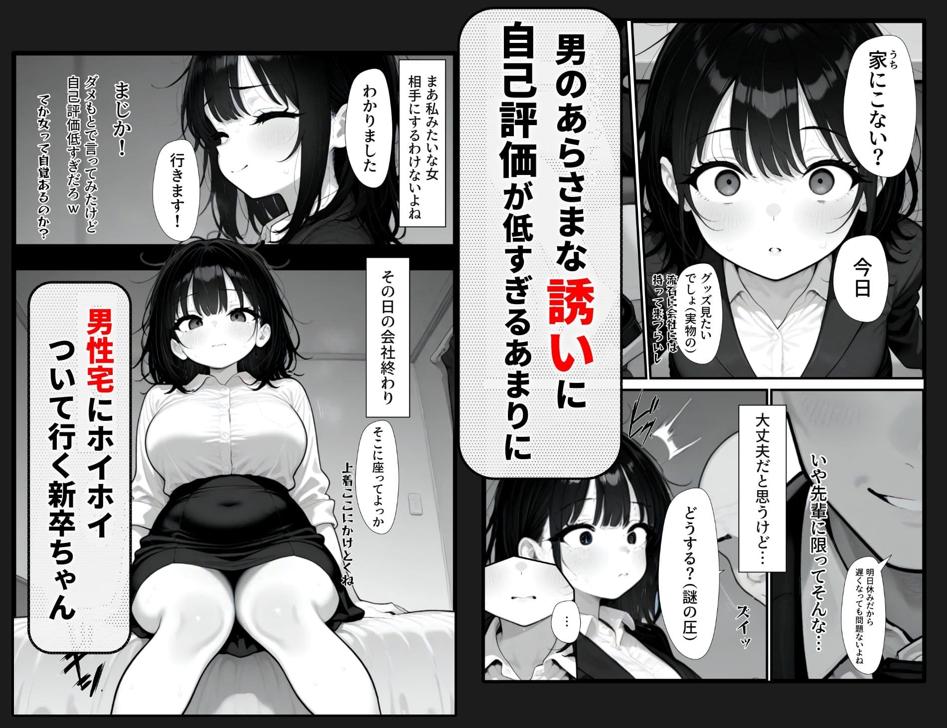 見た目の自己評価が低い新卒ダマしちゃった サンプル 3