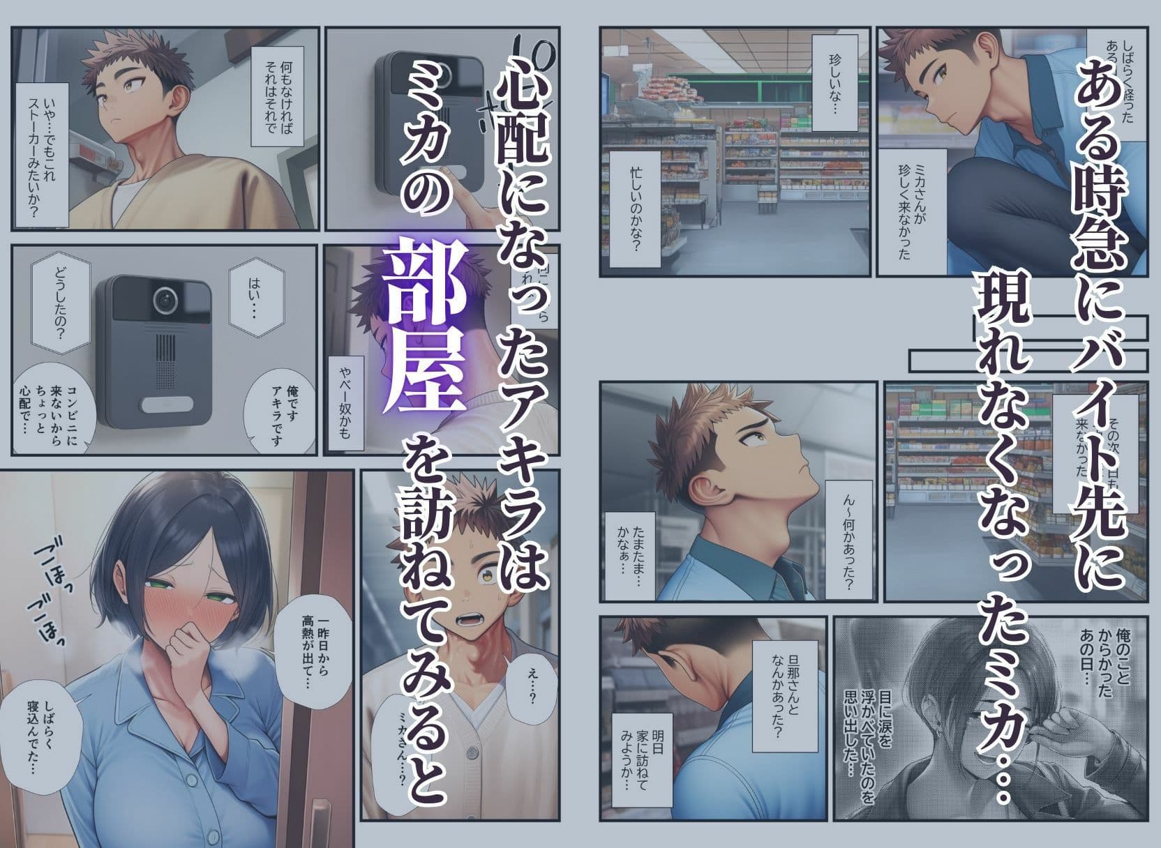 バ先の美人客は隣部屋の人妻熟女〜夫の出張中に朝まで種付けセックスしちゃった話〜 サンプル 6