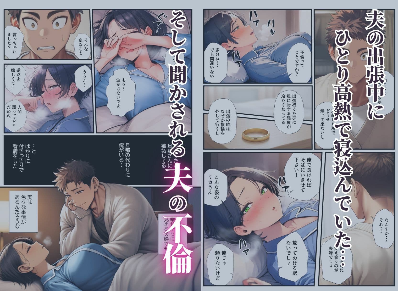 バ先の美人客は隣部屋の人妻熟女〜夫の出張中に朝まで種付けセックスしちゃった話〜 サンプル 7