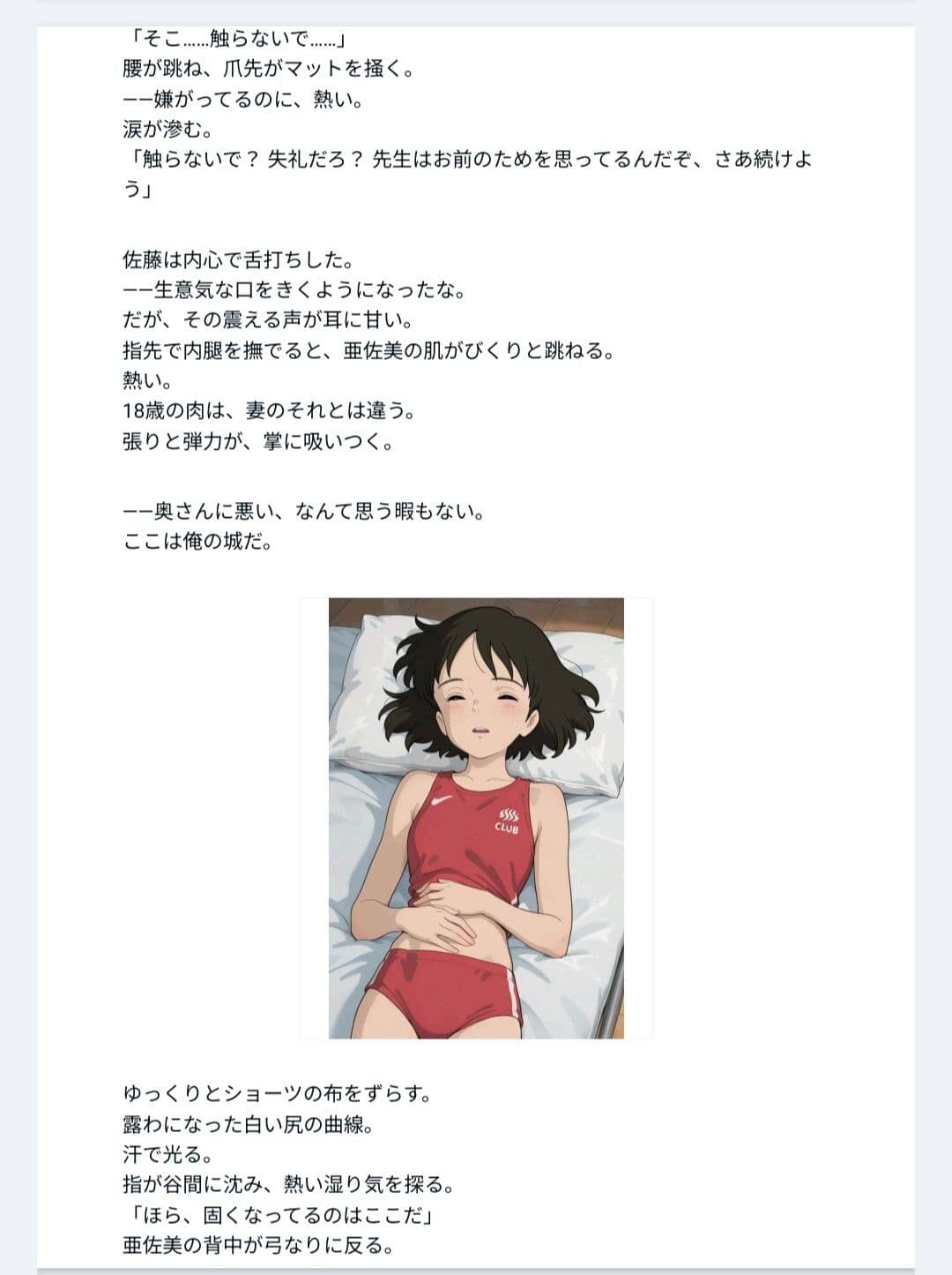 【官能小説】ユニフォーム陸上女子をマッサージしたらこうなる サンプル 1