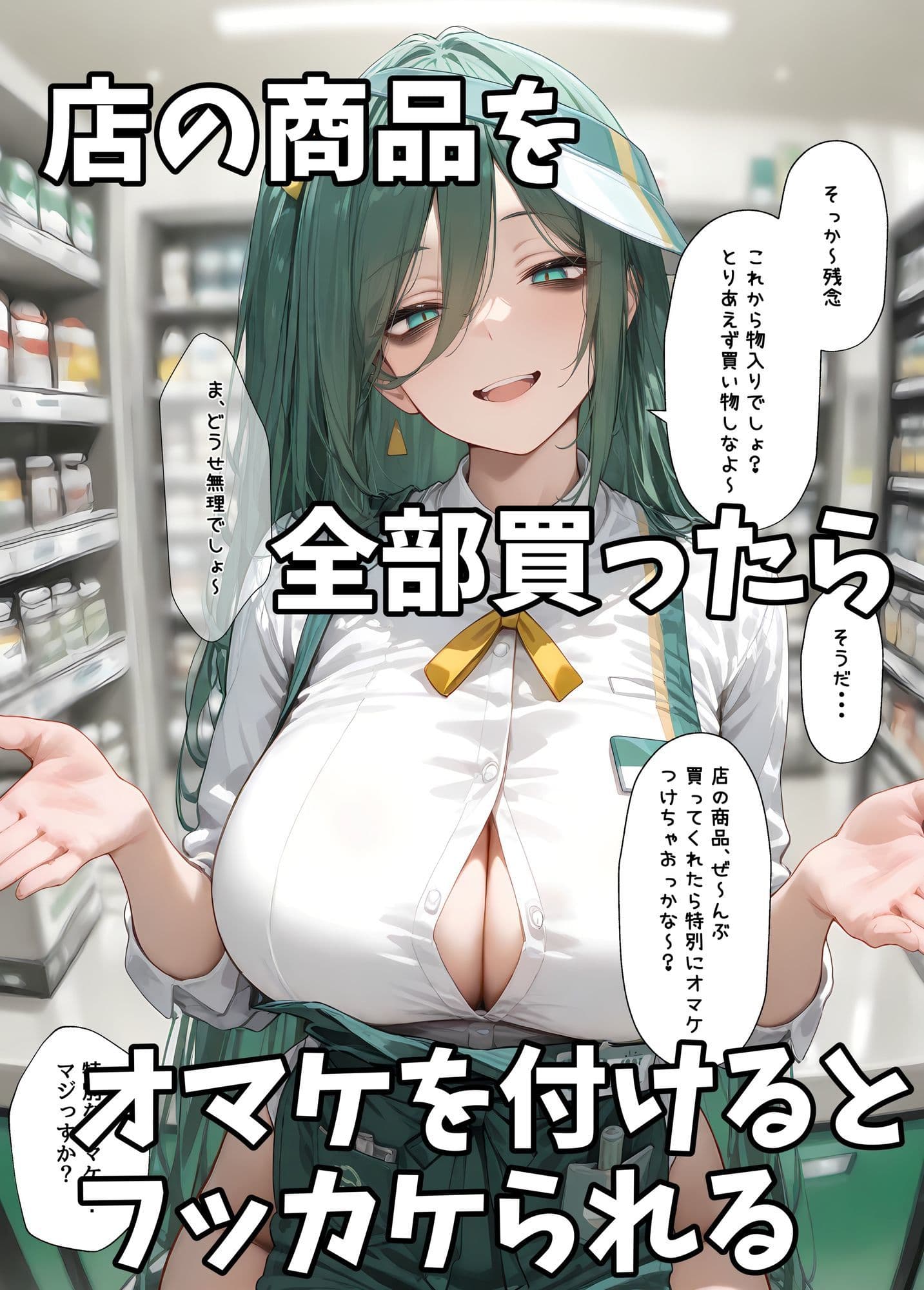 ダウナー巨乳コンビニ店員〜店の商品全部買ったらオマケがエッチすぎた サンプル 4