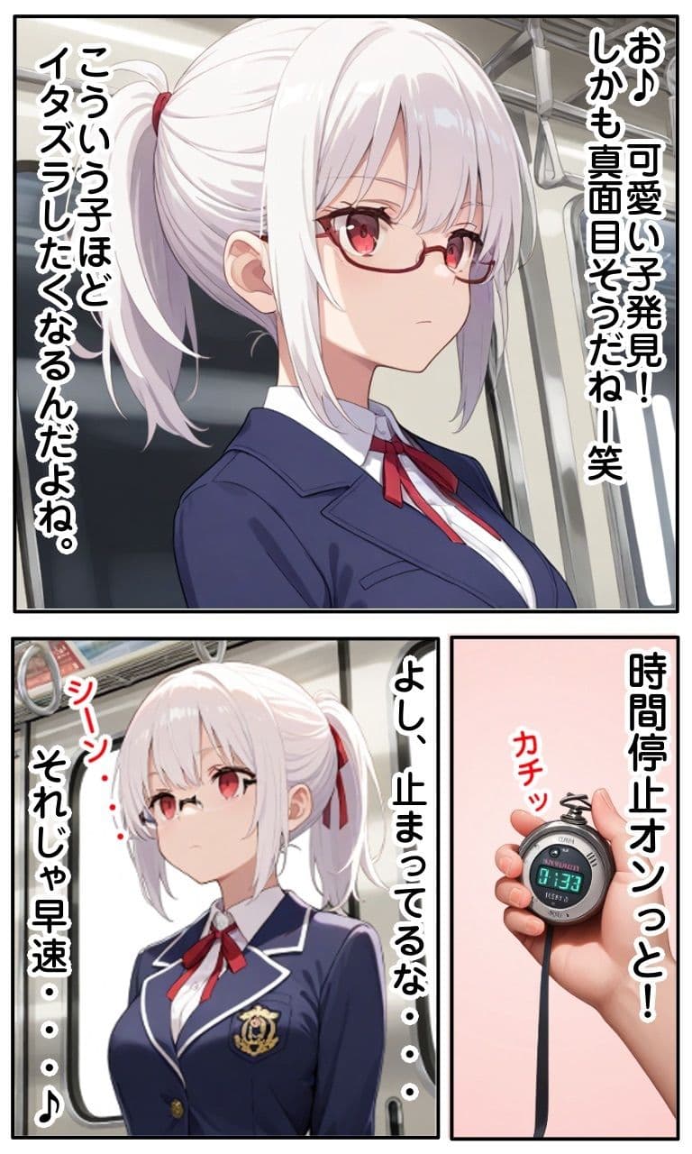 時間停止＆鬼畜イタズラ サンプル 2