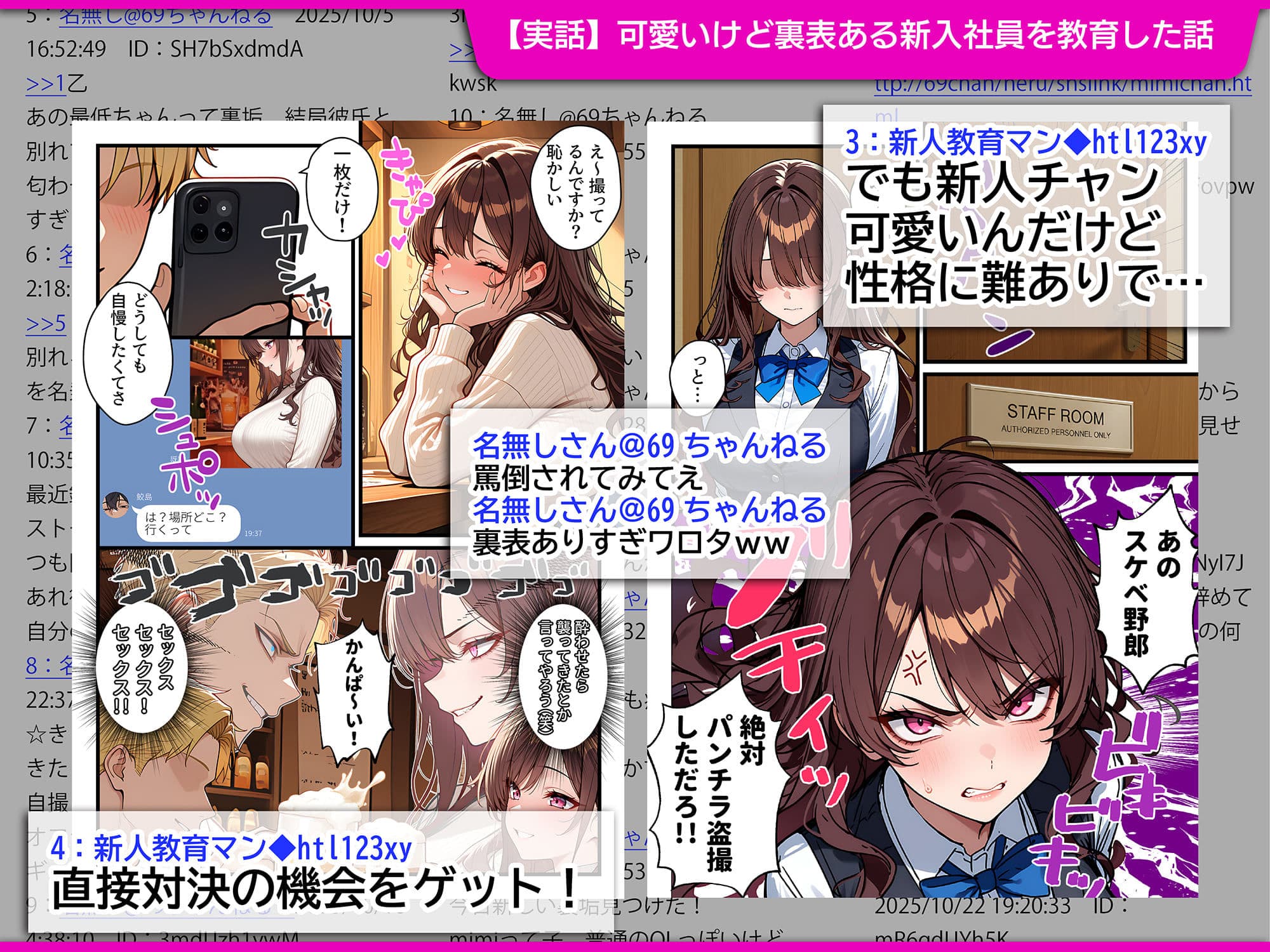 地味でブスだと思ってた新人清掃員の裏垢特定 粘着SEXで彼氏と別れさせた物語 裏ルート サンプル 2