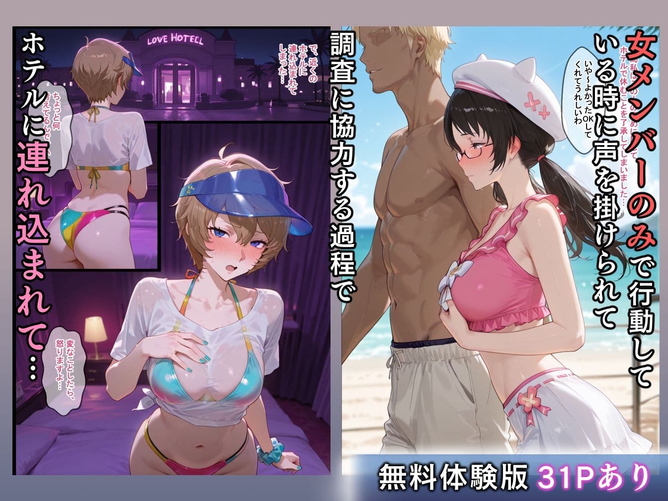 水着怪盗堕つ 海辺でナンパされたチャラ男にNTRされる女怪盗 サンプル 3