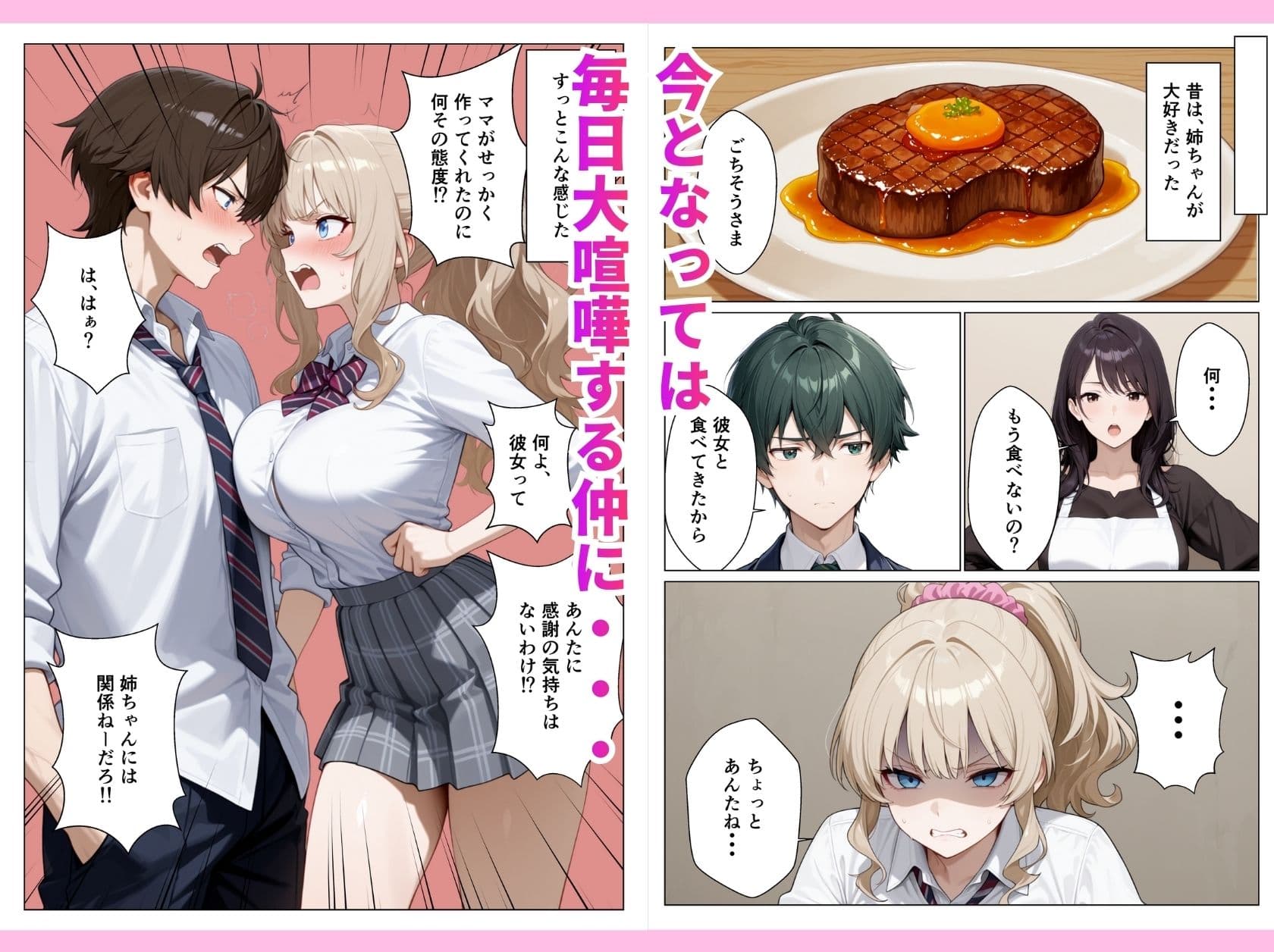 喧嘩中の姉（金髪巨乳ギャル）と甘々生中出しセックスで仲直りした話 サンプル 3