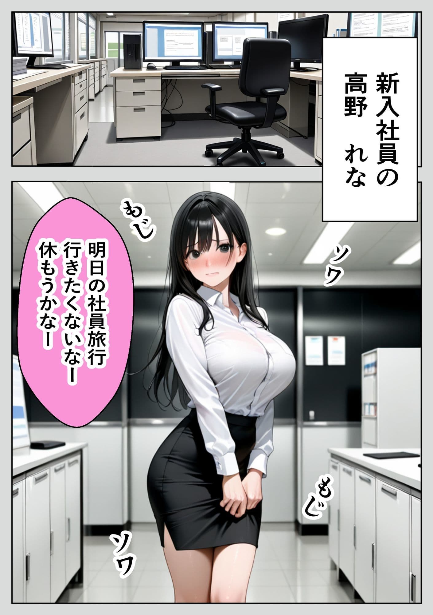 爆乳の新卒ちゃんを社員旅行でNTRする話 サンプル 1