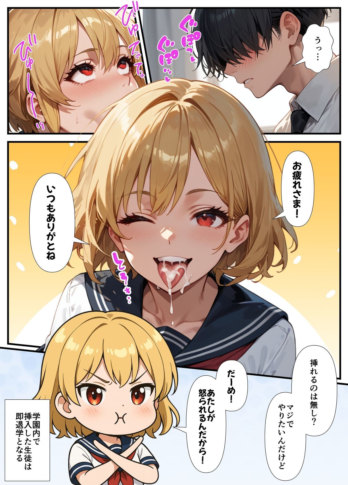 巨乳ギャルが先輩彼氏と教室でセックス！？ 撮影に成功した俺はこれをネタに本番の交渉をするwww サンプル 5