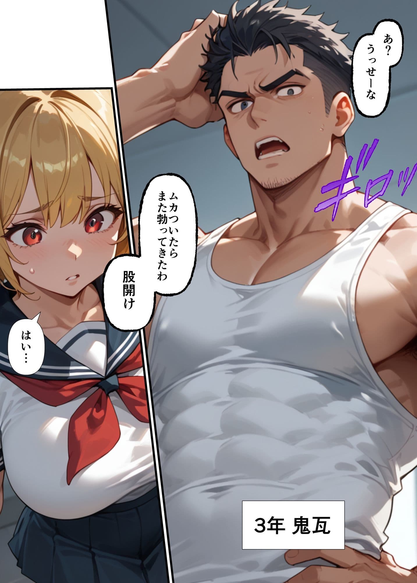 巨乳ギャルが先輩彼氏と教室でセックス！？ 撮影に成功した俺はこれをネタに本番の交渉をするwww サンプル 8