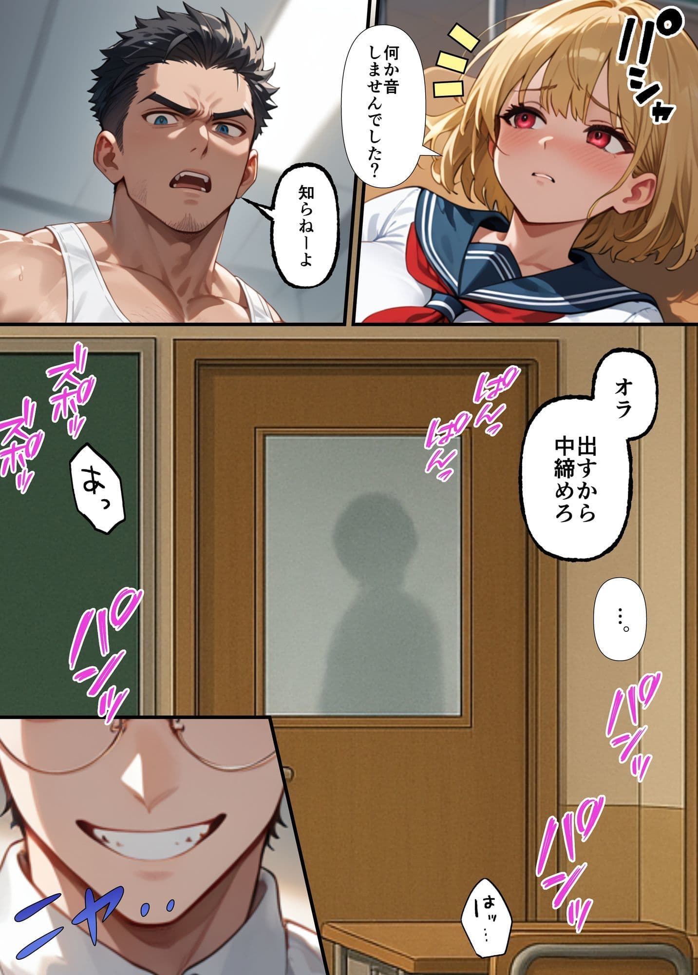 巨乳ギャルが先輩彼氏と教室でセックス！？ 撮影に成功した俺はこれをネタに本番の交渉をするwww サンプル 10