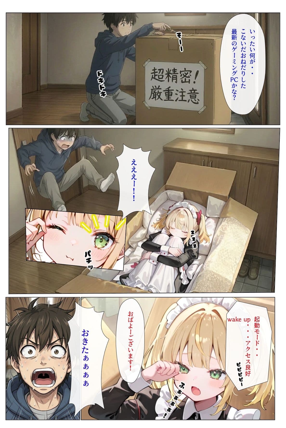 うちのアンドロイドはお腹をつまむと『にゃ〜』と鳴くんだが サンプル 1