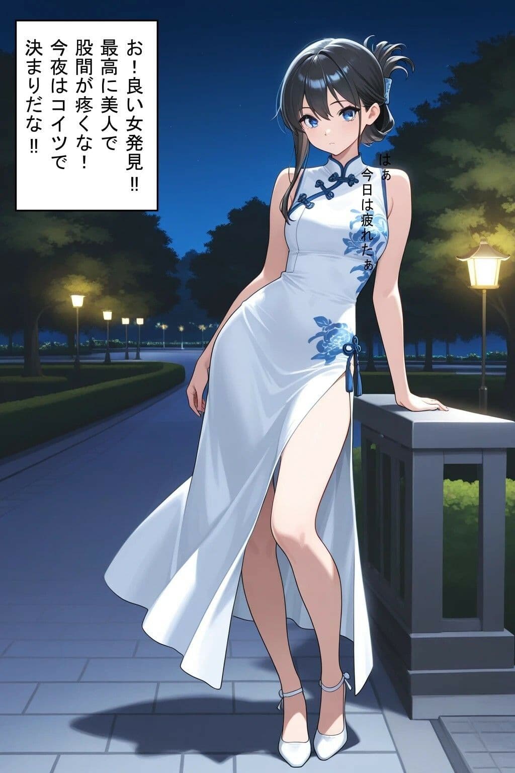 路地裏の一夜 1  （はーと）チャイナドレス美女を強襲（はーと） サンプル 1