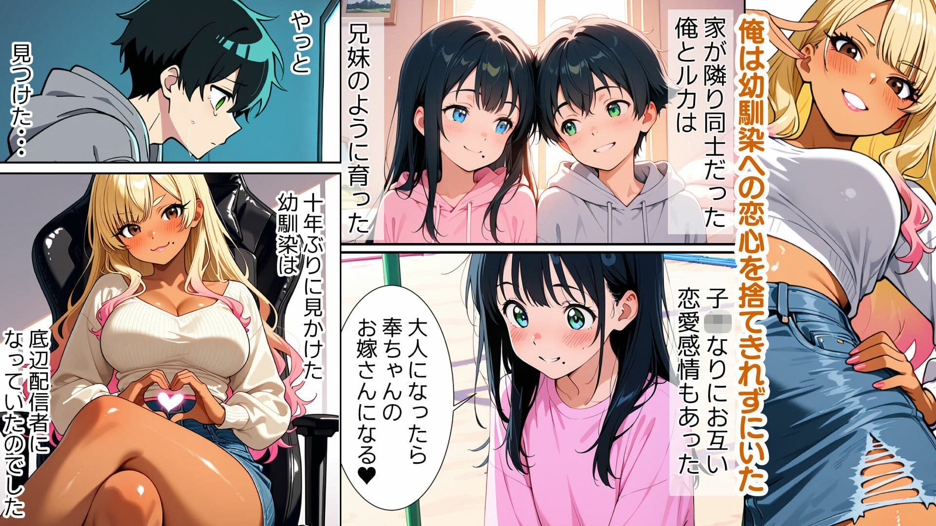 【投げ銭NTR】幼馴染は黒ギャル底辺配信者・成金野郎との濃厚SEX実況中・泣きながらも勃起してシコってしまう サンプル 1