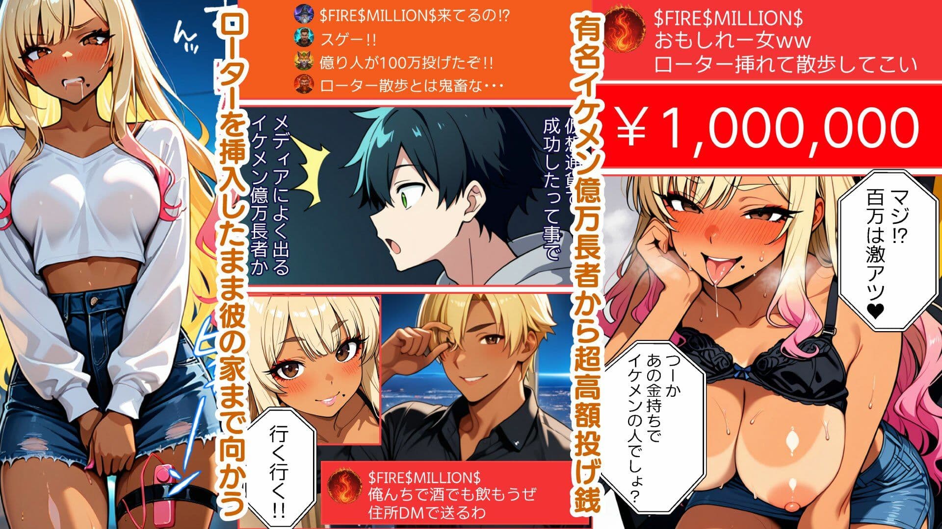 【投げ銭NTR】幼馴染は黒ギャル底辺配信者・成金野郎との濃厚SEX実況中・泣きながらも勃起してシコってしまう サンプル 4