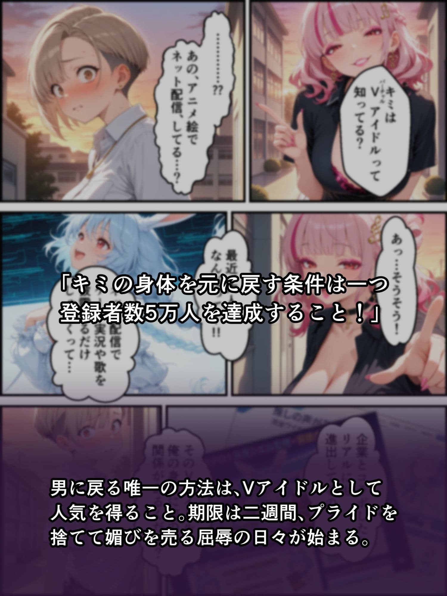 蝕宴のコラプティオ 淫魔の呪いで美少女に変えられた高慢な特待生が、清楚系ビッチな淫魔Vアイドルに堕ちるまでの2週間 サンプル 3