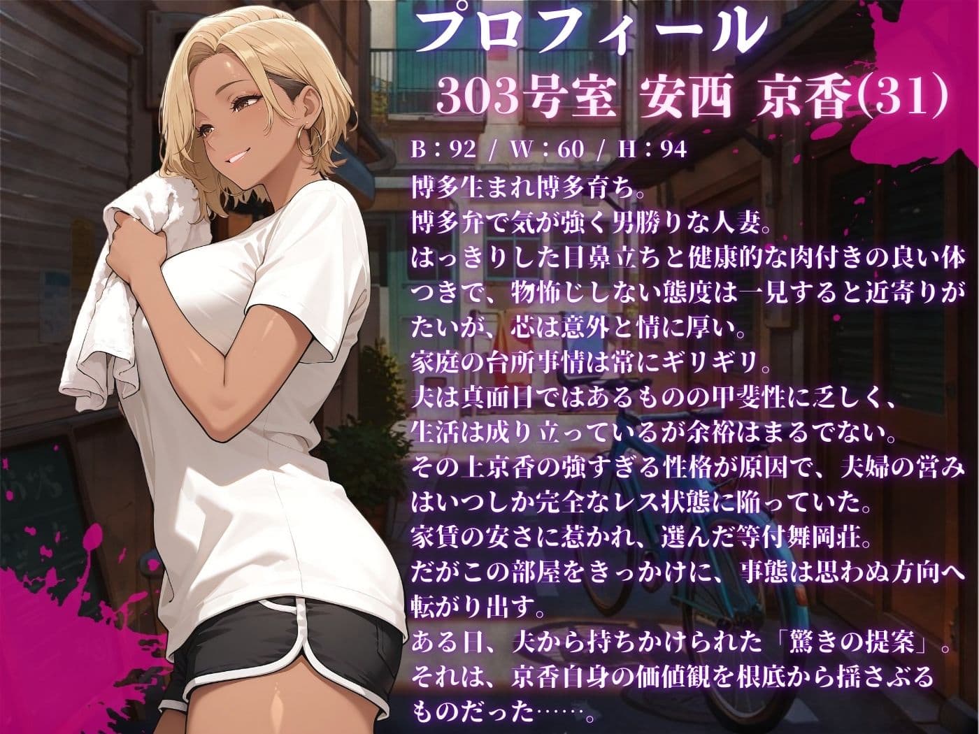 【4K高画質】人妻限定アパート 303号室 安西京香 〜大家のペットになった日編〜 サンプル 2