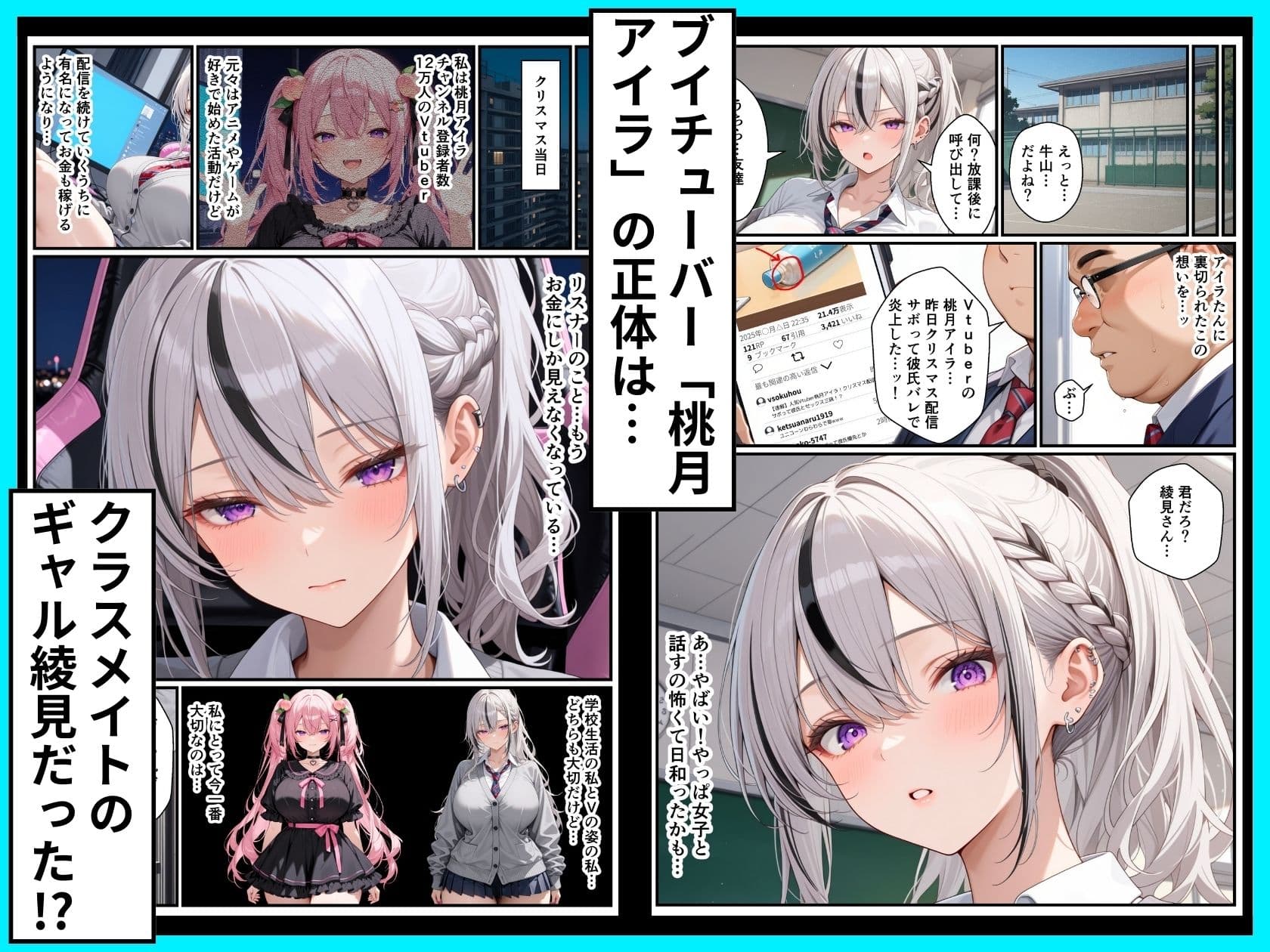 推しのVtuberがクラスのSSR級ダウナー系爆乳ギャルだった話 サンプル 4