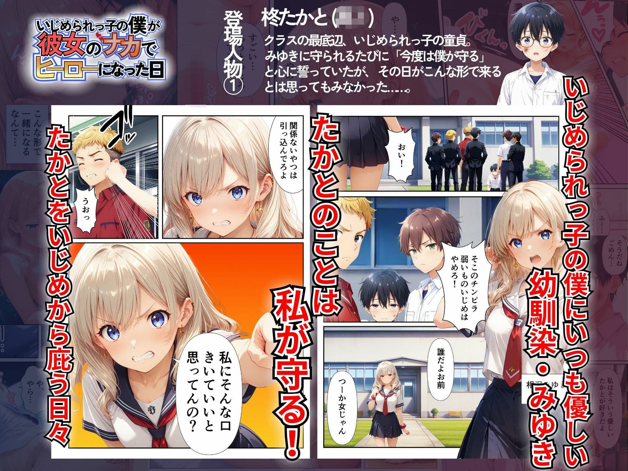 いじめられっ子の僕が彼女のナカでヒーローになった話 サンプル 1