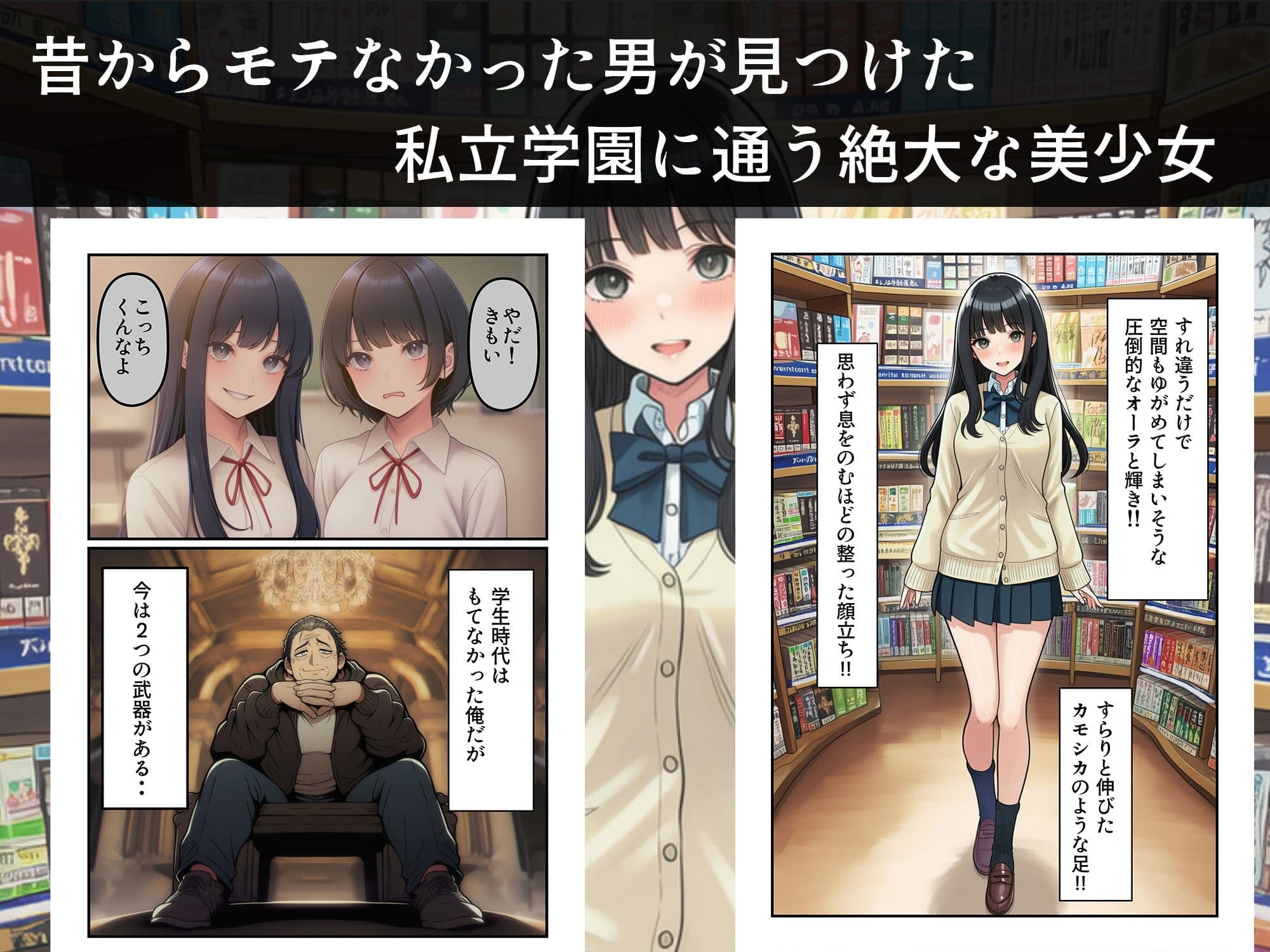 学園の花を追い詰めろ！〜純潔を奪われ/彼氏の前でも〜 サンプル 1