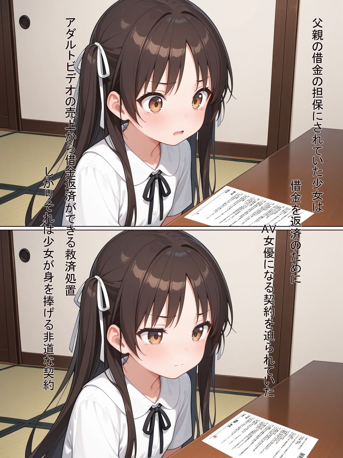 少女孕ませシリーズ 借金少女編 借金の担保にされた少女はAV撮影で孕まされている! サンプル 2