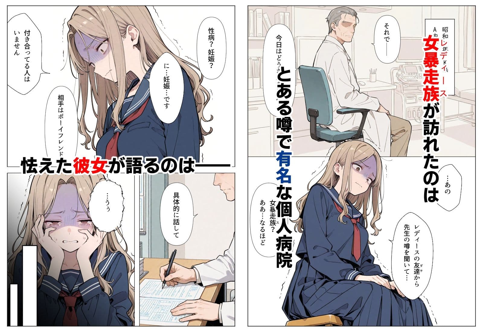 輪●されたあと、医者に追姦される女暴走族 サンプル 1