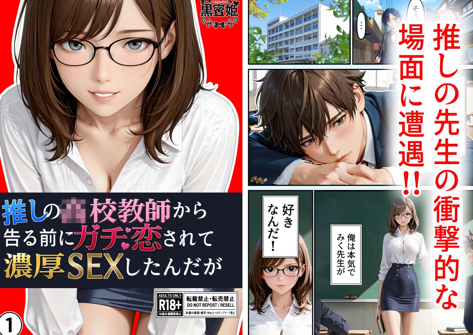 「推しの高校教師から告る前にガチ恋されて濃厚SEXしたんだが」(初セックス編) サンプル 1