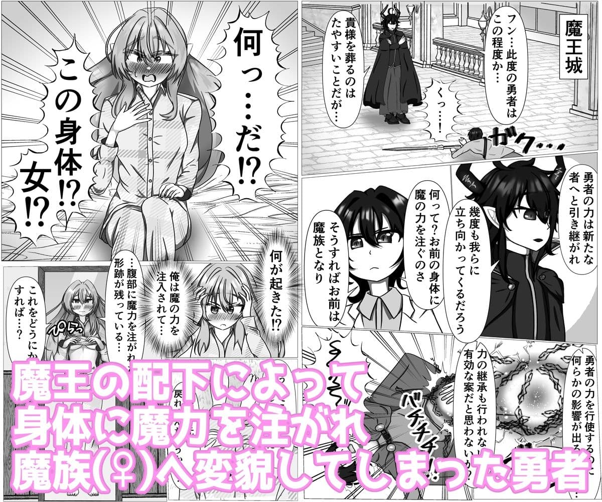 勇者が魔族の力を取り込んだらサキュバスになっちゃいました サンプル 1