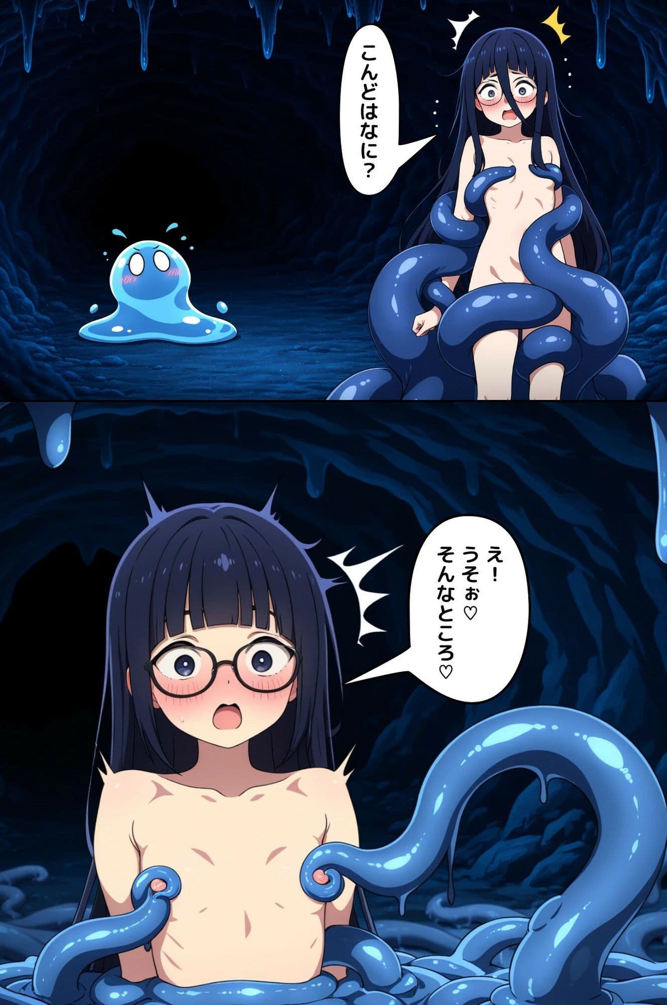 ドMの陰キャ女がドロドロ触手で何度も乳首イキ サンプル 4