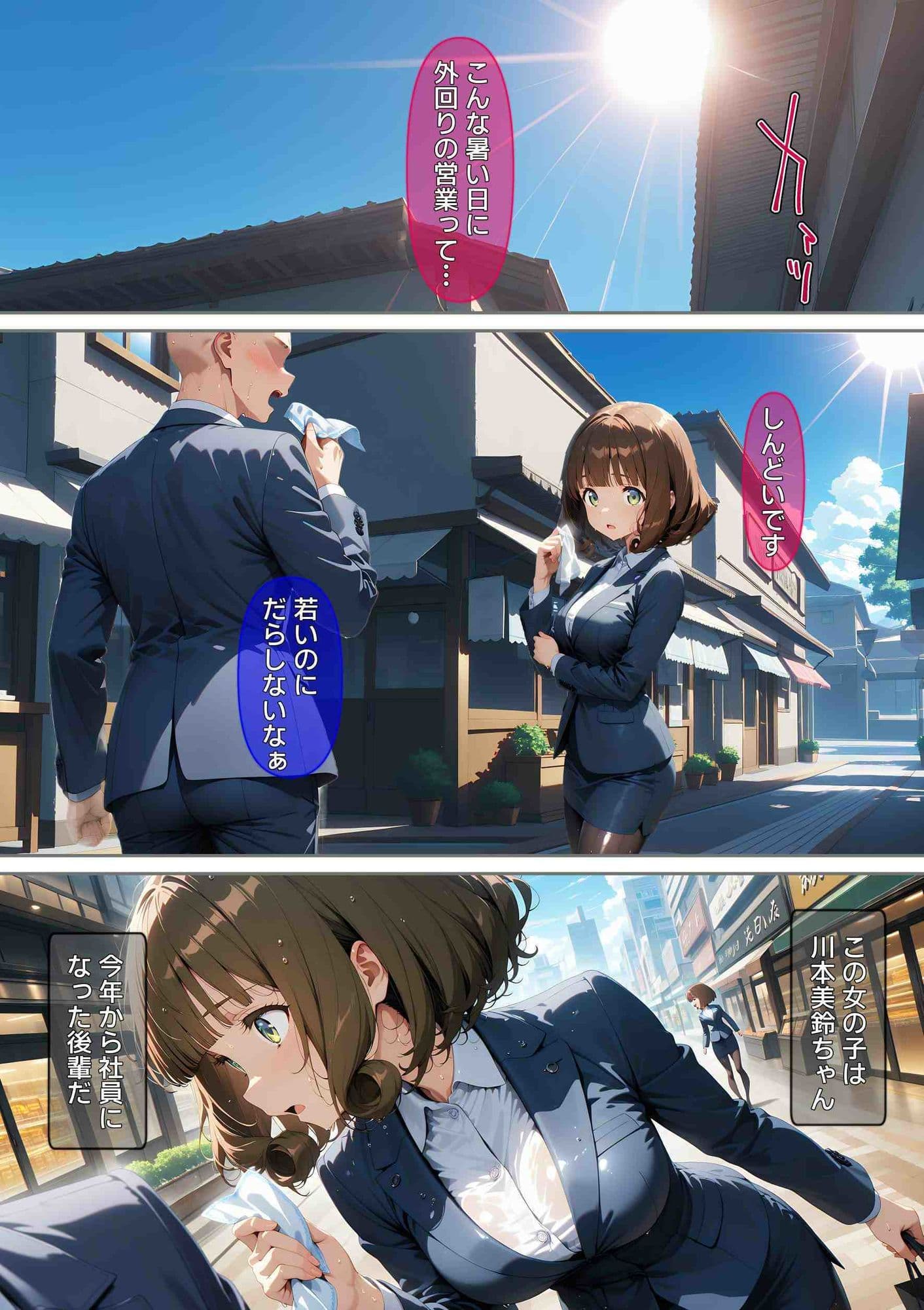熱中症で倒れた後輩ちゃんをレ〇プする話 サンプル 1