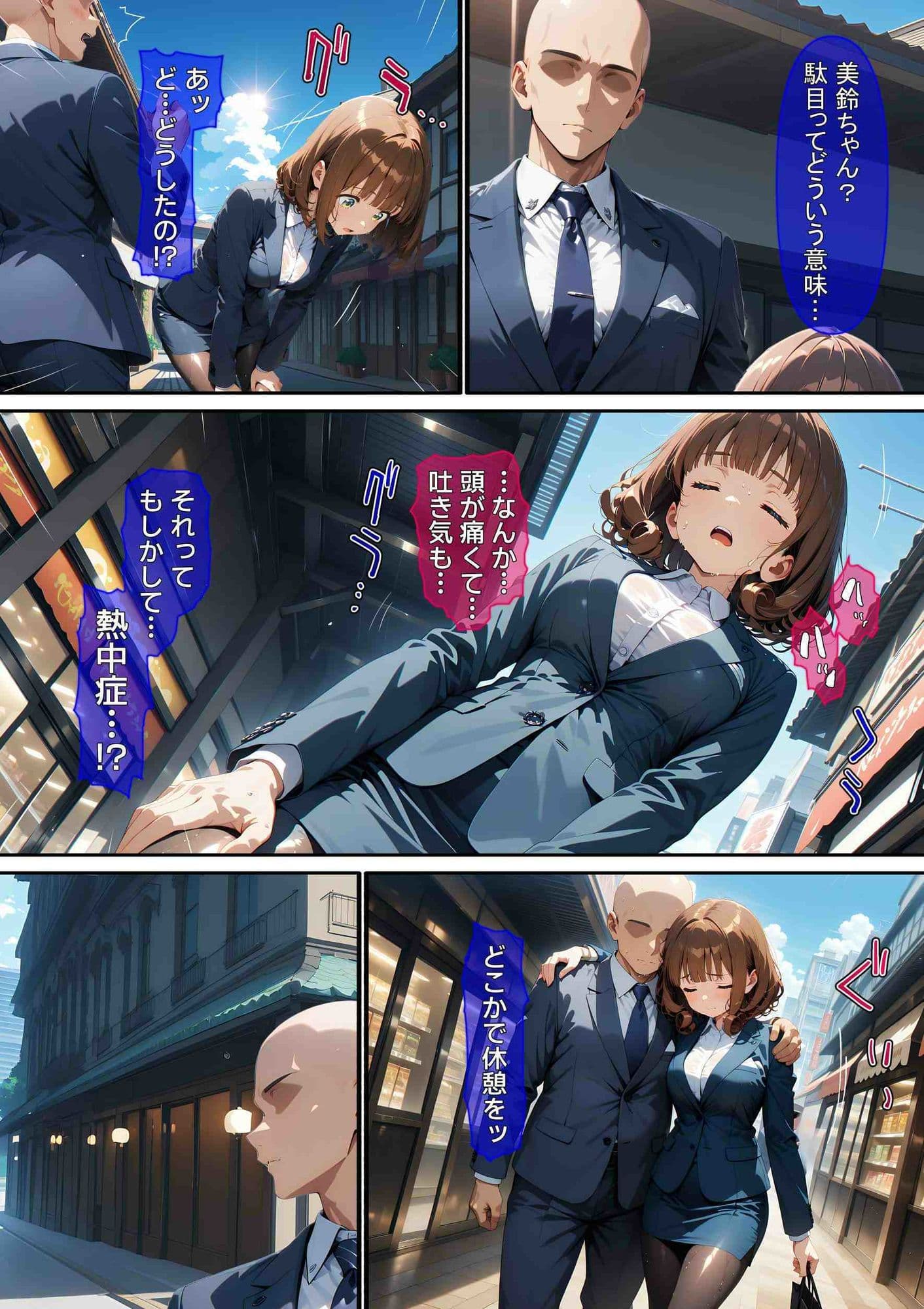 熱中症で倒れた後輩ちゃんをレ〇プする話 サンプル 4