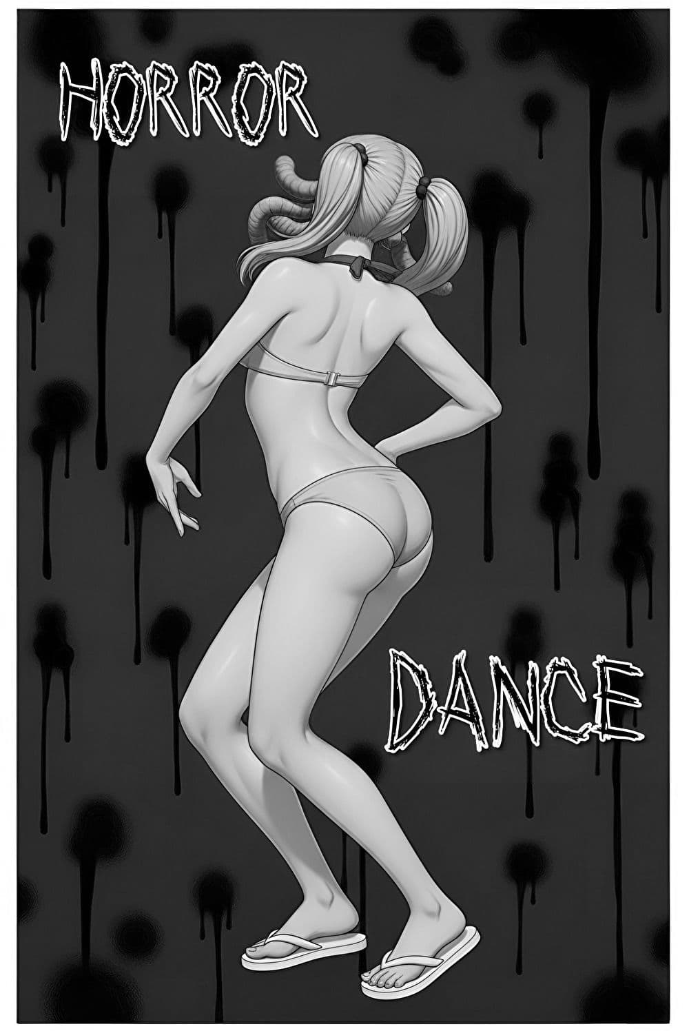 海辺のホラー -キモい蟲が口の中に！-モノクロバージョン サンプル 8