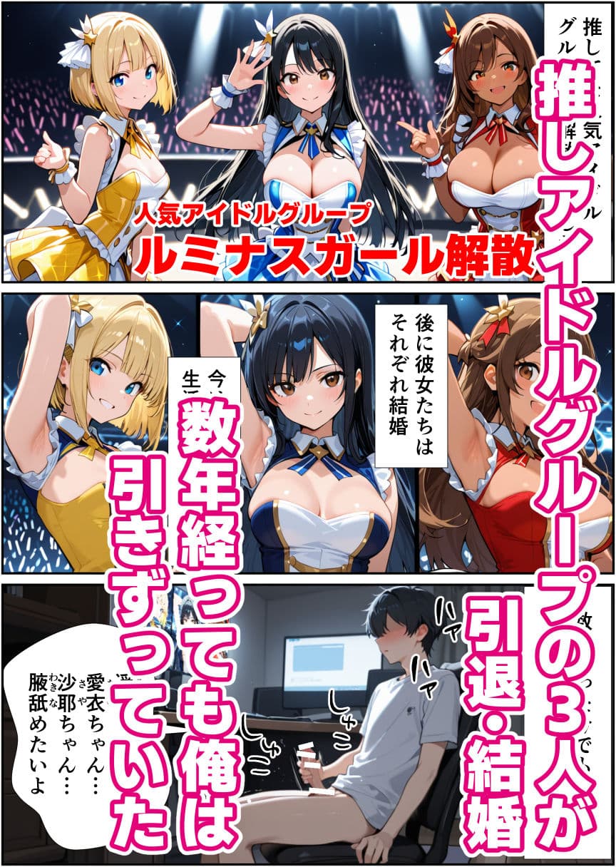 水着撮影会で1ファンの俺が元アイドル人妻たちに選ばれてしまった話 サンプル 1