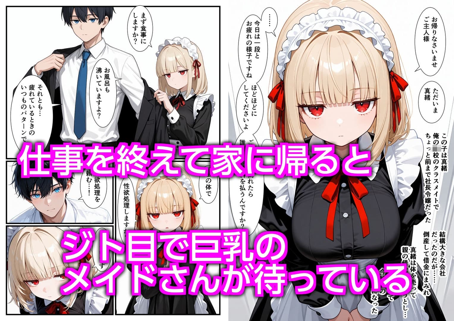 ジト目のメイドさん 「キモいキモい」と言いつつも甘々エッチで性欲処理してくれる サンプル 1