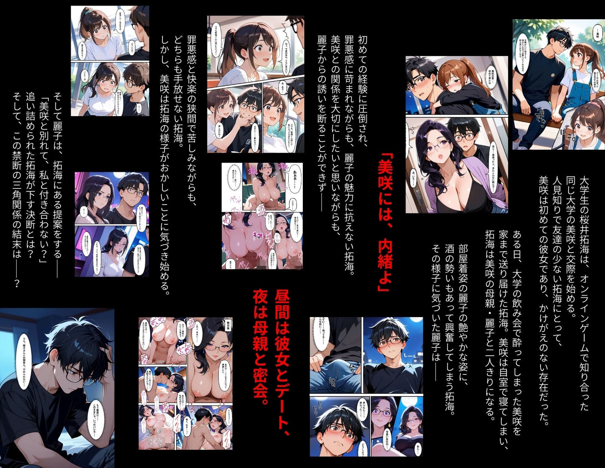 彼女の母親（42）に初体験を奪われたら、年上の魅力に抗えなくなって昼間は彼女、夜は母親という二重生活で罪悪感と快楽に溺れまくった話 サンプル 2