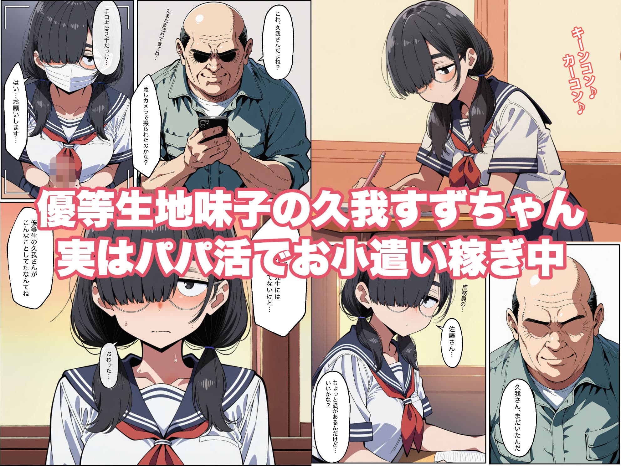 地味子の弱味を握ったらチョロい雑魚マンコだったので堕ちるところまで堕としてみた サンプル 1