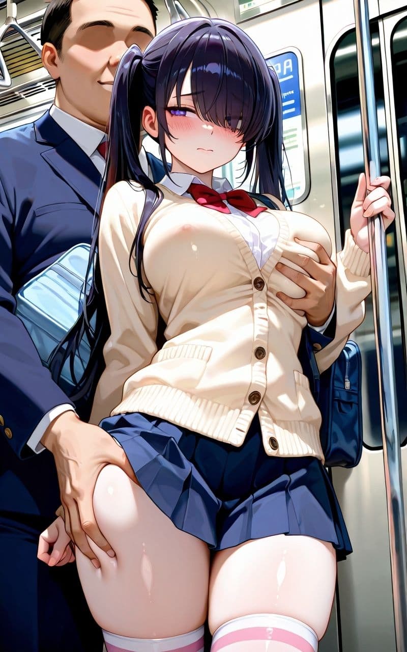 【痴○電車】電車で見つけた激カワ女子○生を存分に味わう サンプル 2