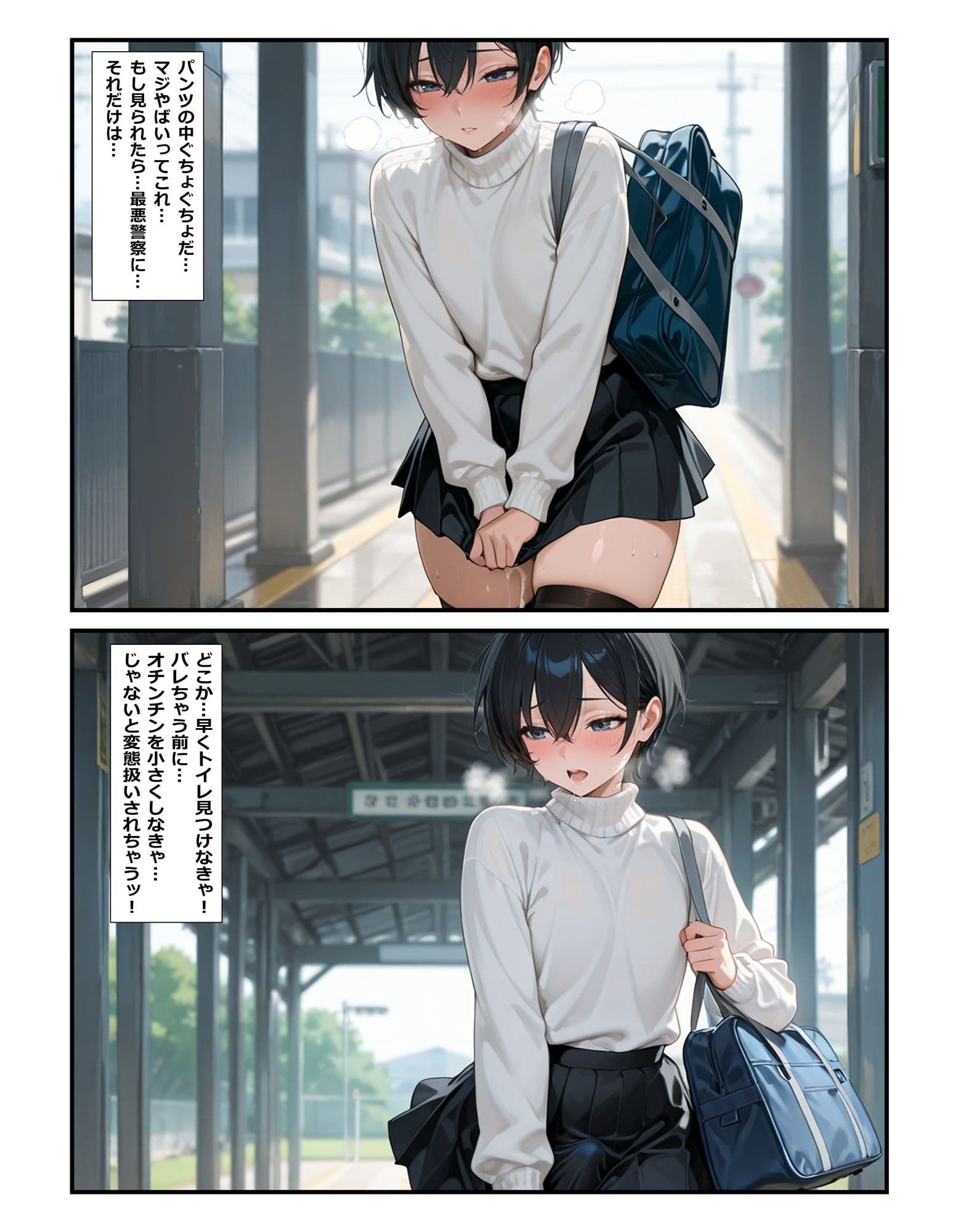 女装してたら痴●されちゃった！犯●れる妄想にハマっちゃった！ サンプル 6