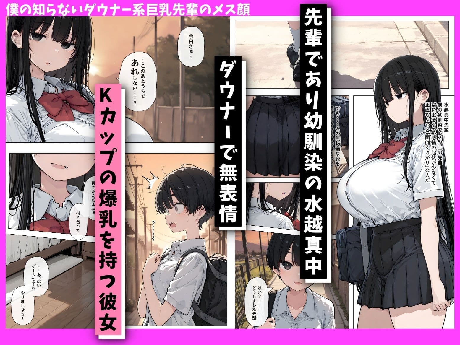 僕の知らないダウナー系巨乳先輩のメス顔 〜僕の前では無表情なのに生意気な後輩に巨乳鷲掴みにされながらガン突きされてアヘ顔晒してる サンプル 1