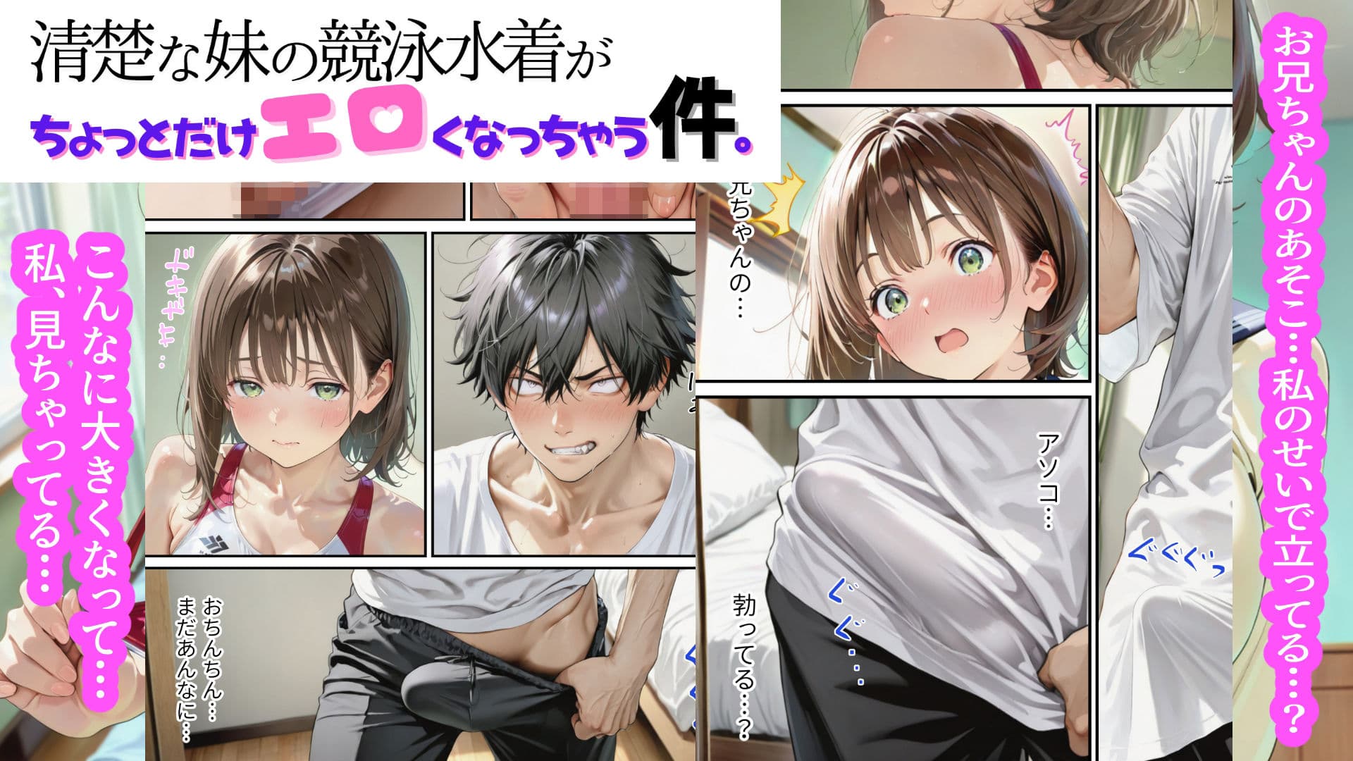 清楚な妹の競泳水着が、ちょっとだけエロくなっちゃう件。「競泳水着編」 サンプル 3