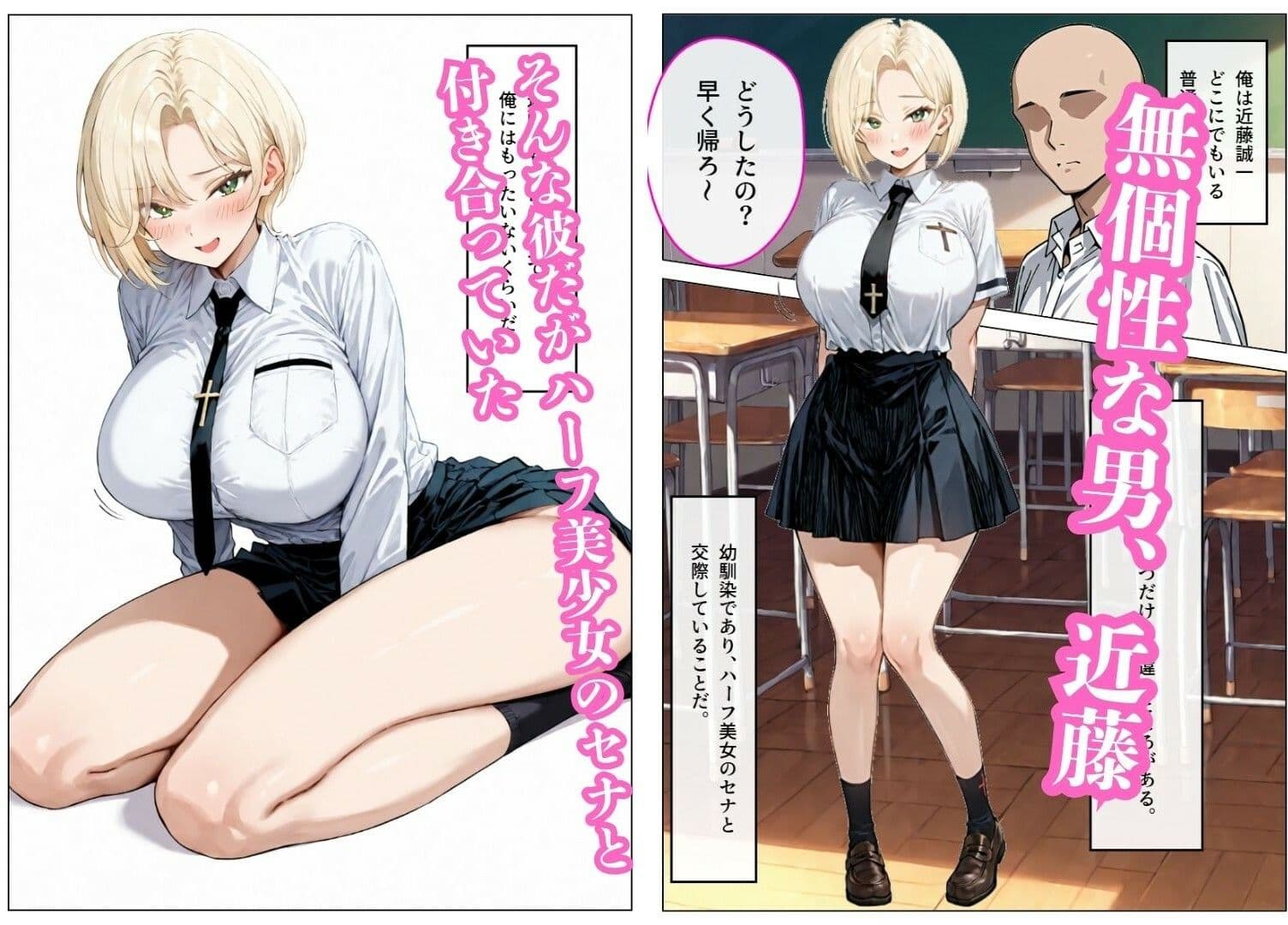 ハーフ彼女に搾り取られる話 サンプル 1